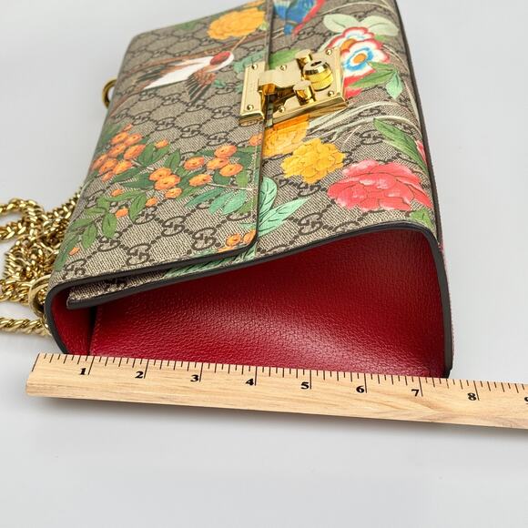 Pre-Owned Gucci GG Supreme Monogram Tian Print Medium Padlock Shoulder Bag - Picture 13 of 16